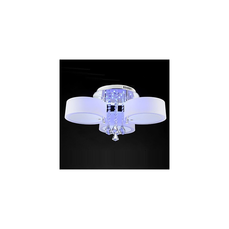 Remote Control Flush Mount Crystal Modern Contemporary