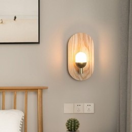 Decoration Wall Wood Lamp Entrance Aisle Lights Nordic Bedside Wall Light