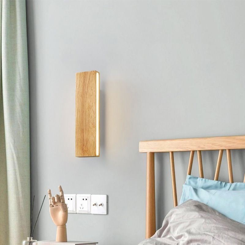 Modern Wall Wood Sconce Entrance Aisle Lights Nordic Bedside Wall Light