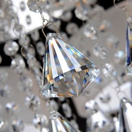 Remote Control Flush Mount Crystal Modern Contemporary