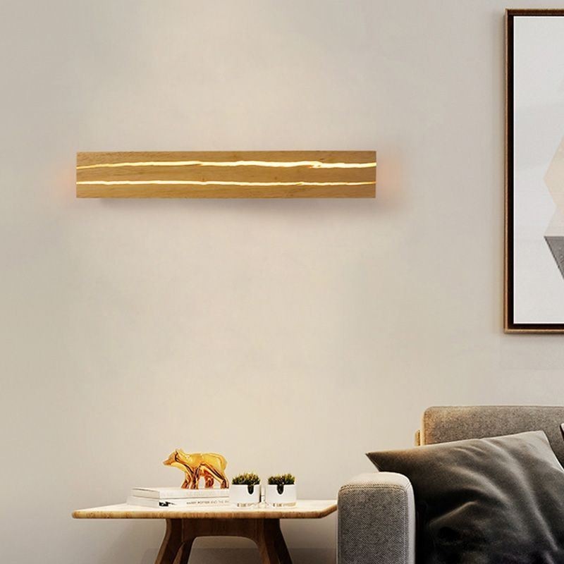 Modern Wood Wall Lamp Entrance Aisle Lights Nordic Bedside Wall Light