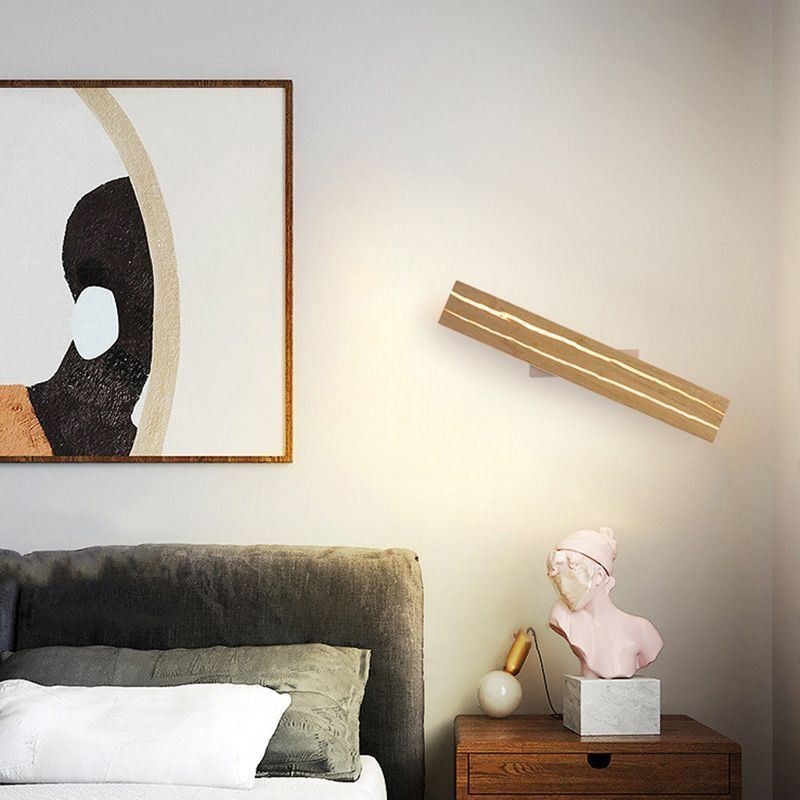 Modern Wood Wall Lamp Entrance Aisle Lights Nordic Bedside Wall Light