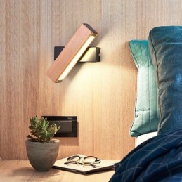 Europe Solid Wood Wall Lamp Bedside Wall Lighting Modern Simplicity Lamps