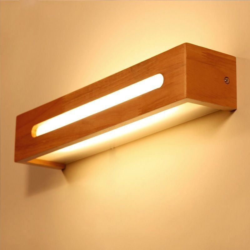 Modern Wall Wood Lamp Entrance Aisle Lights Nordic Bedside Wall Light