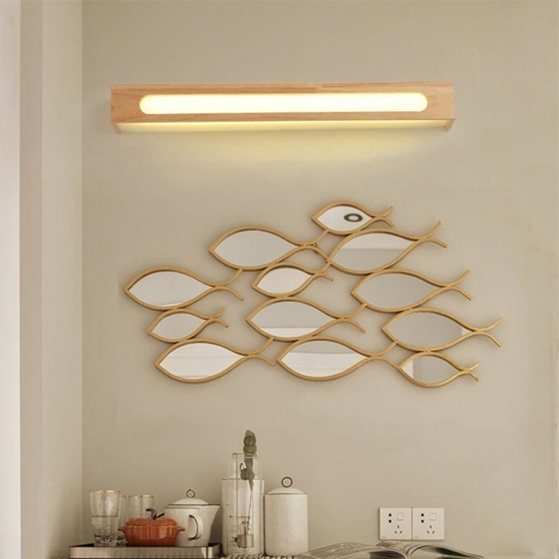 Modern Wall Wood Lamp Entrance Aisle Lights Nordic Bedside Wall Light