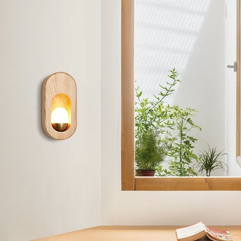 Japanese Decoration Wall Light Wood Wall Lamp Entrance Aisle