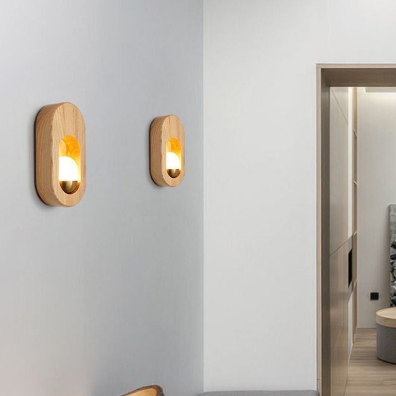 Japanese Decoration Wall Light Wood Wall Lamp Entrance Aisle