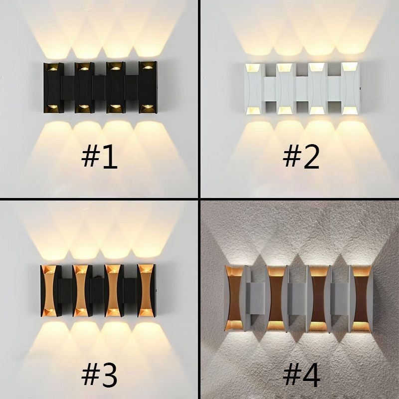 Waterproof Wall Lamp Modern Aluminum Surface Mounted Garden Porch Light