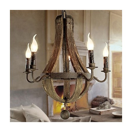 Chandelier 5 lights Vintage Retro Country Living Dining Metal