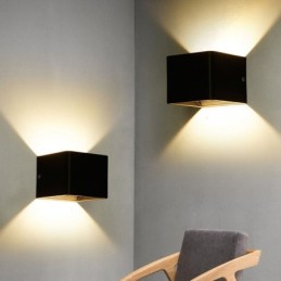 Wall Lamp Aluminum Balcony Surface Mounted Cube Porch Light