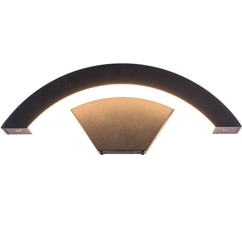 Minimalist Aluminum Lamp Garden Waterproof Crescent Wall Light