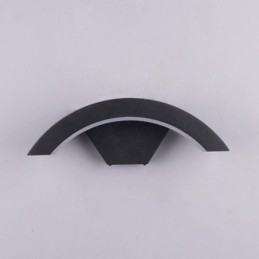 Minimalist Aluminum Lamp Garden Waterproof Crescent Wall Light