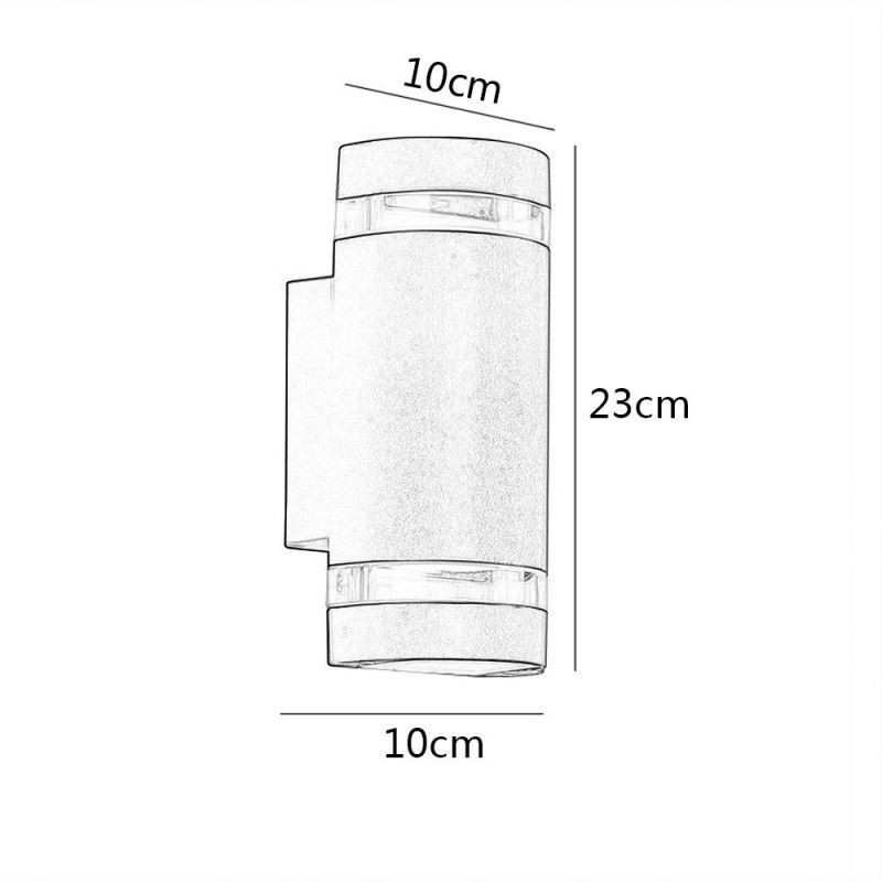 Wall Light Waterproof Up Down Aluminum Double Head Wall Lamp