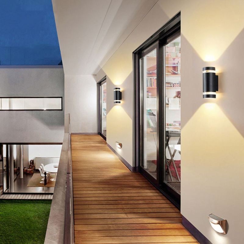 Wall Light Waterproof Up Down Aluminum Double Head Wall Lamp