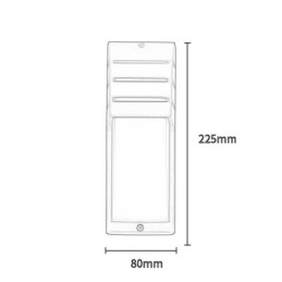 Waterproof Outdoor Porch Light Black Aluminium Wall Lamp Garden Courtyard Light