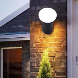 Modern Minimalist Aluminum Lamp Garden Waterproof Crescent Wall Light