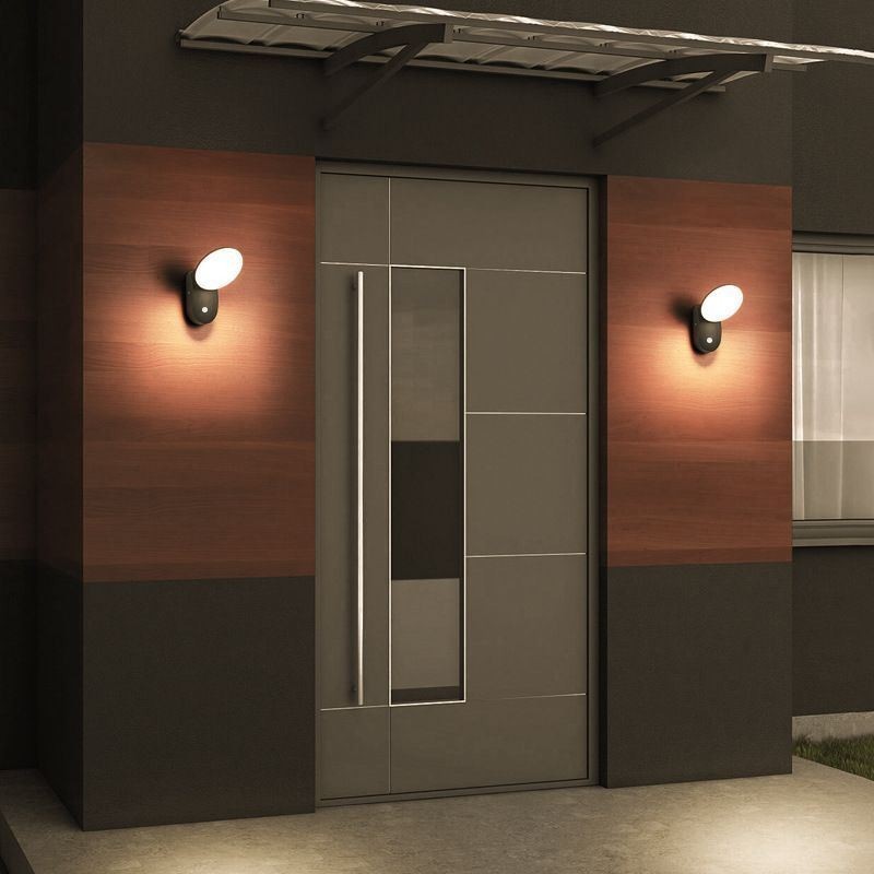 Modern Minimalist Aluminum Lamp Garden Waterproof Crescent Wall Light