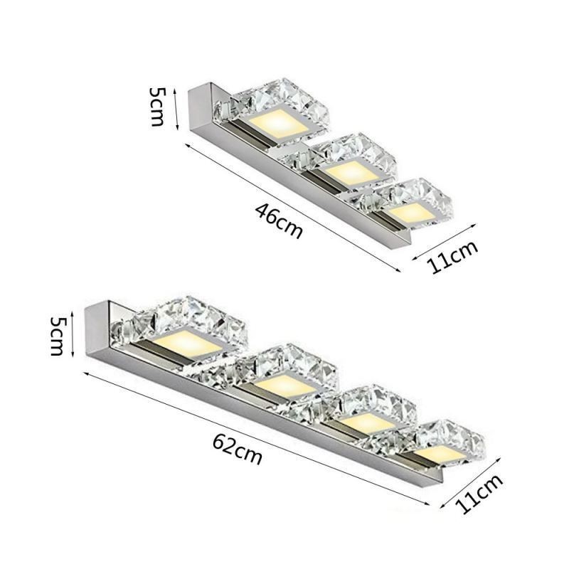 Wall Light Bathroom Mirror Washroon Wall Lamp Stainless Steel