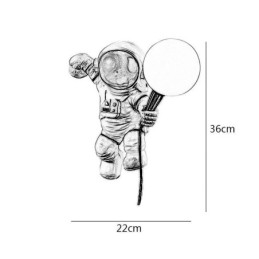 Modern Wall Sconce Creative Astronaut Resin Wall Light Kids