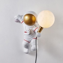 Modern Wall Sconce Creative Astronaut Resin Wall Light Kids