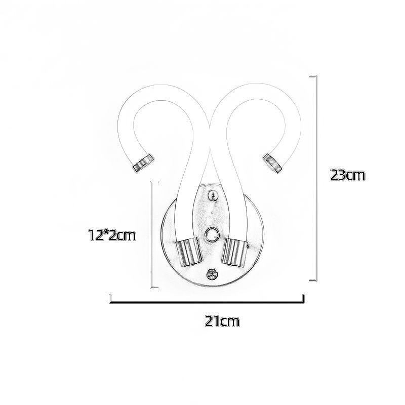 Modern Wall Light Creativity Sconce Wall Lamp Copper Sheep Horn 2 Lights