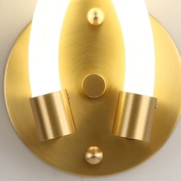Modern Wall Light Creativity Sconce Wall Lamp Copper Sheep Horn 2 Lights
