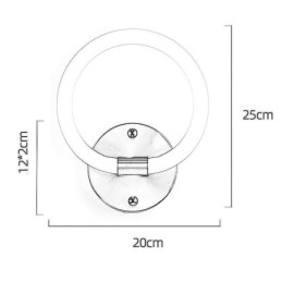 Modern Wall Light Fixtures Round Ring Wall Sconces Tricolor Dimming