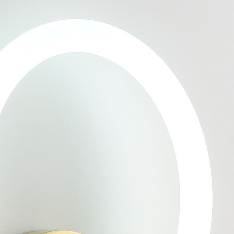 Modern Wall Light Fixtures Round Ring Wall Sconces Tricolor Dimming