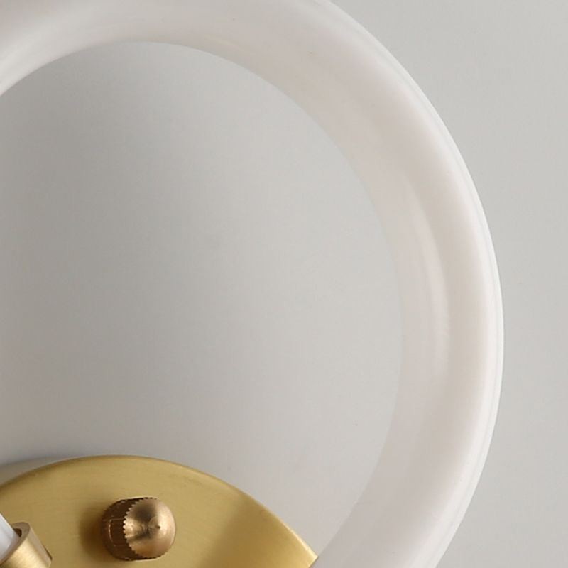 Modern Wall Light Fixtures Round Ring Wall Sconces Tricolor Dimming