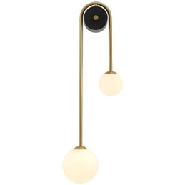 Globe Glass Wall Sconce Lighting Modern Brass Wall Light
