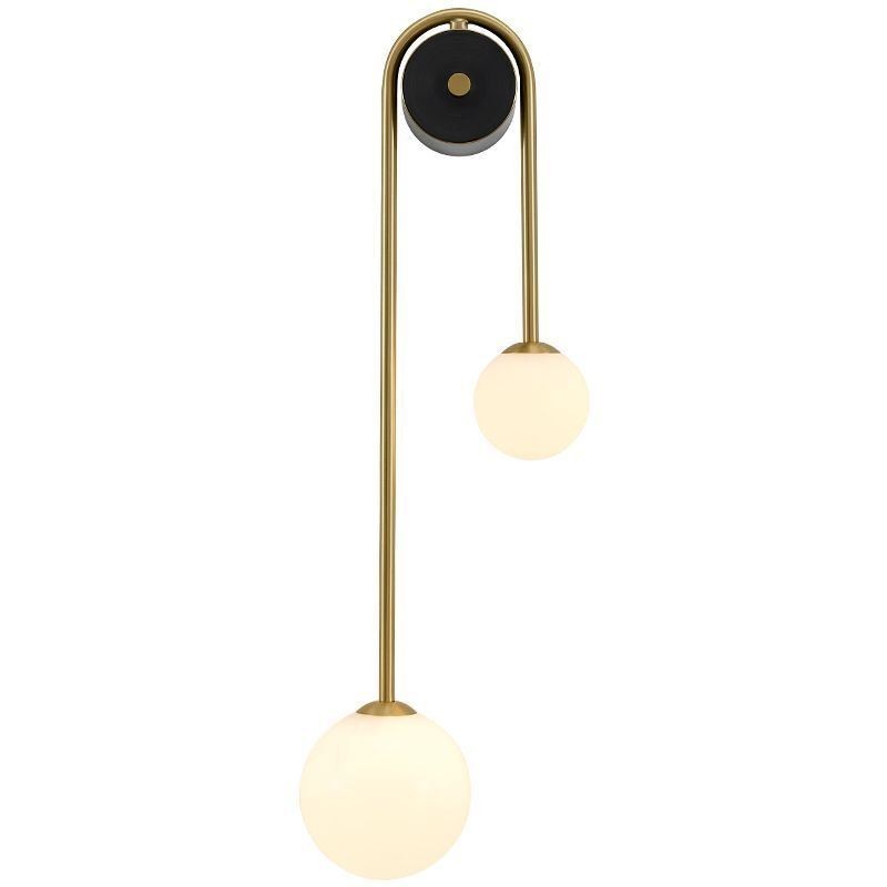 Globe Glass Wall Sconce Lighting Modern Brass Wall Light