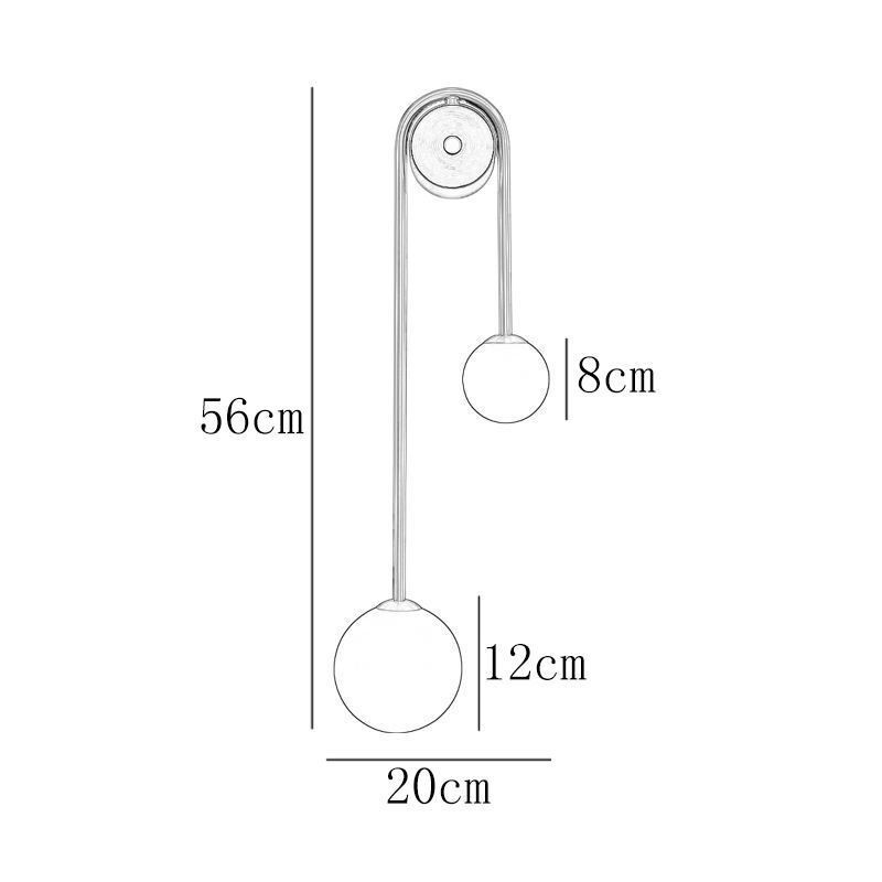 Globe Glass Wall Sconce Lighting Modern Brass Wall Light