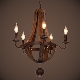 Chandelier 5 lights Vintage Retro Country Living Dining Metal