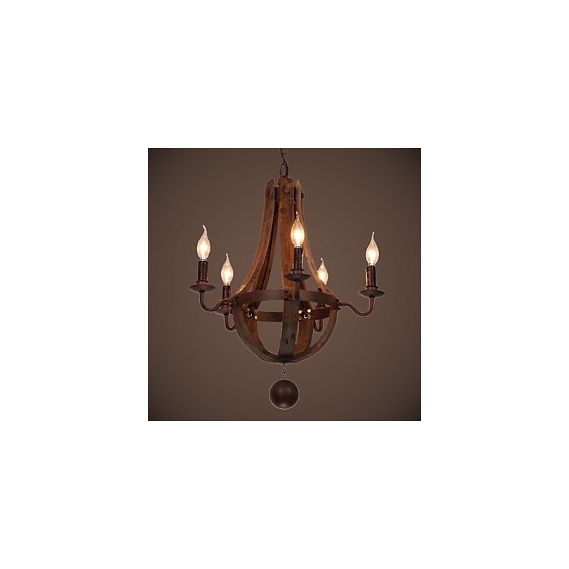 Chandelier 5 lights Vintage Retro Country Living Dining Metal