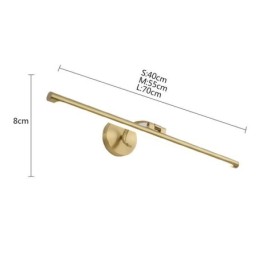 Nordic Mirror Front Light Brass Acrylic Wall Lamp