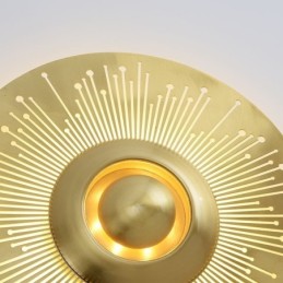 Nordic Brass Wall Lamp Hollow out Round Shape Sconce Light