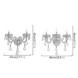 European Crystal Sconce Wall Light Red Colour Light