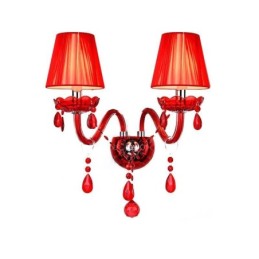 European Wall Light Crystal Sconce Red Colour