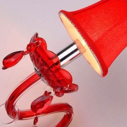 European Wall Light Crystal Sconce Red Colour