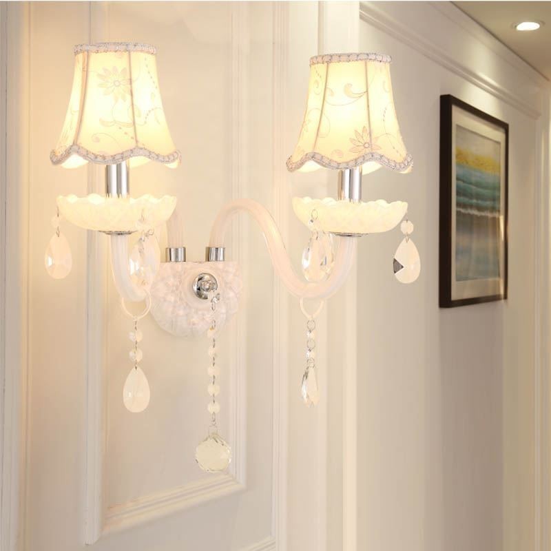 Classic European Style Crystal Sconce Elegant Wall Light