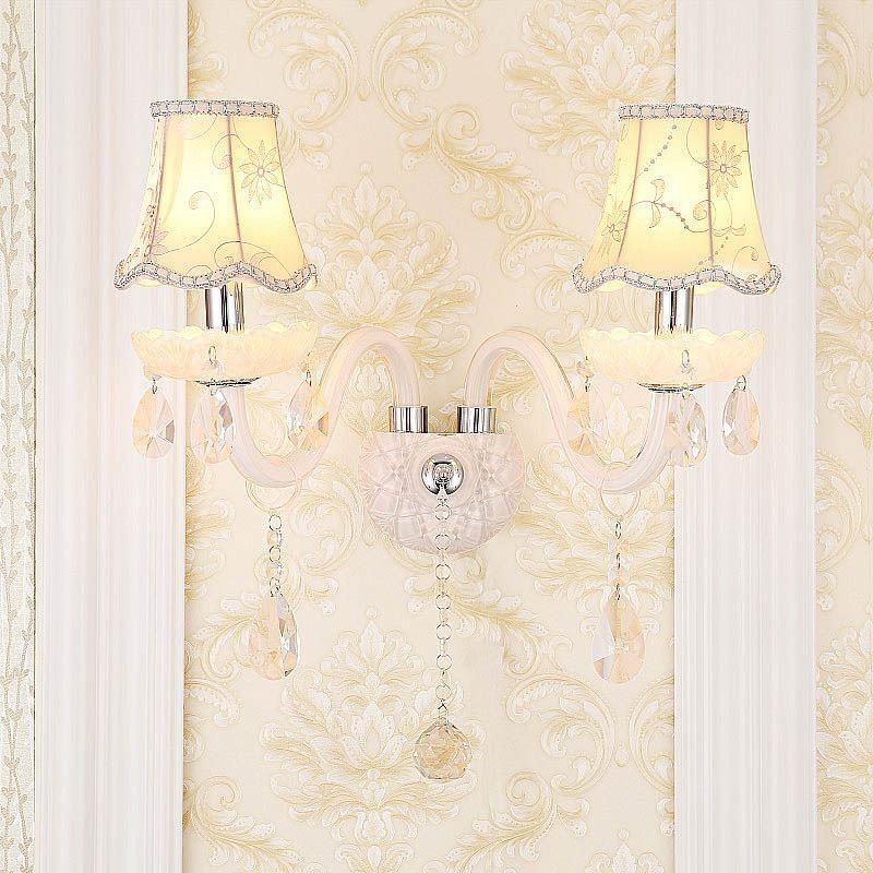 Classic European Style Crystal Sconce Elegant Wall Light