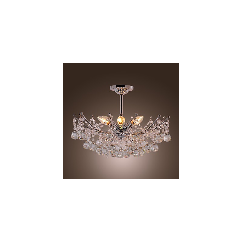 Luxuriant Crystal Chandelier with 6 Lights Pendant Chandelier