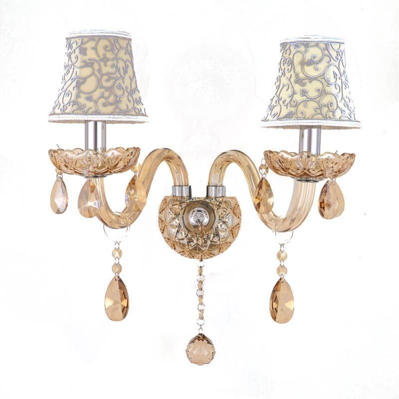 Elegant Crystal Sconce European Style Wall Light Aisle