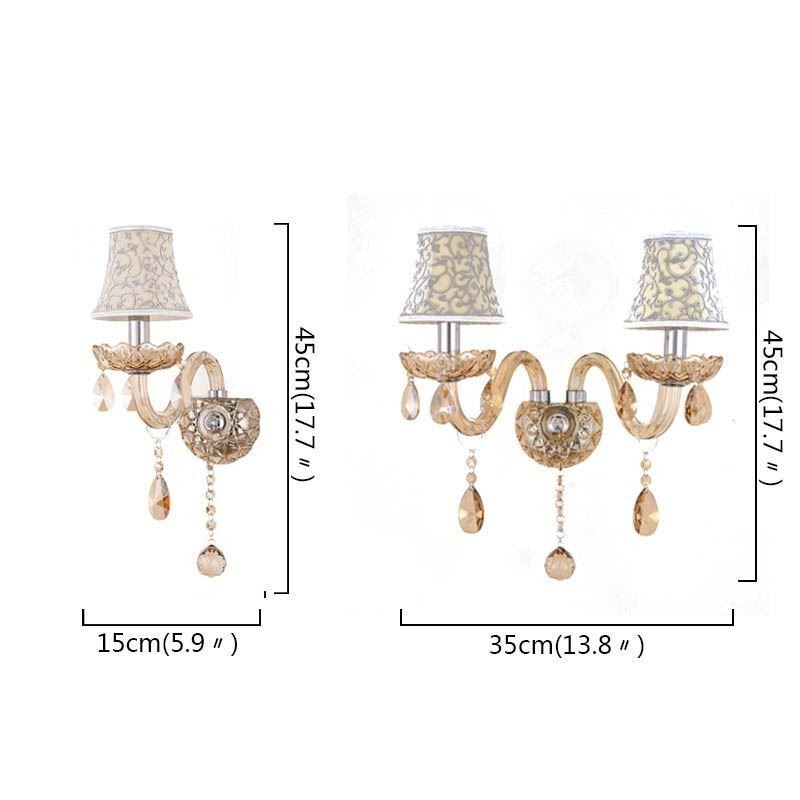 Elegant Crystal Sconce European Style Wall Light Aisle