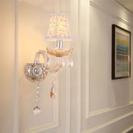 Elegant Crystal Sconce European Style Wall Light Aisle