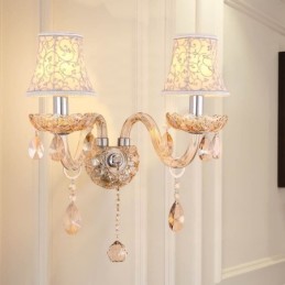 Elegant Crystal Sconce European Style Wall Light Aisle