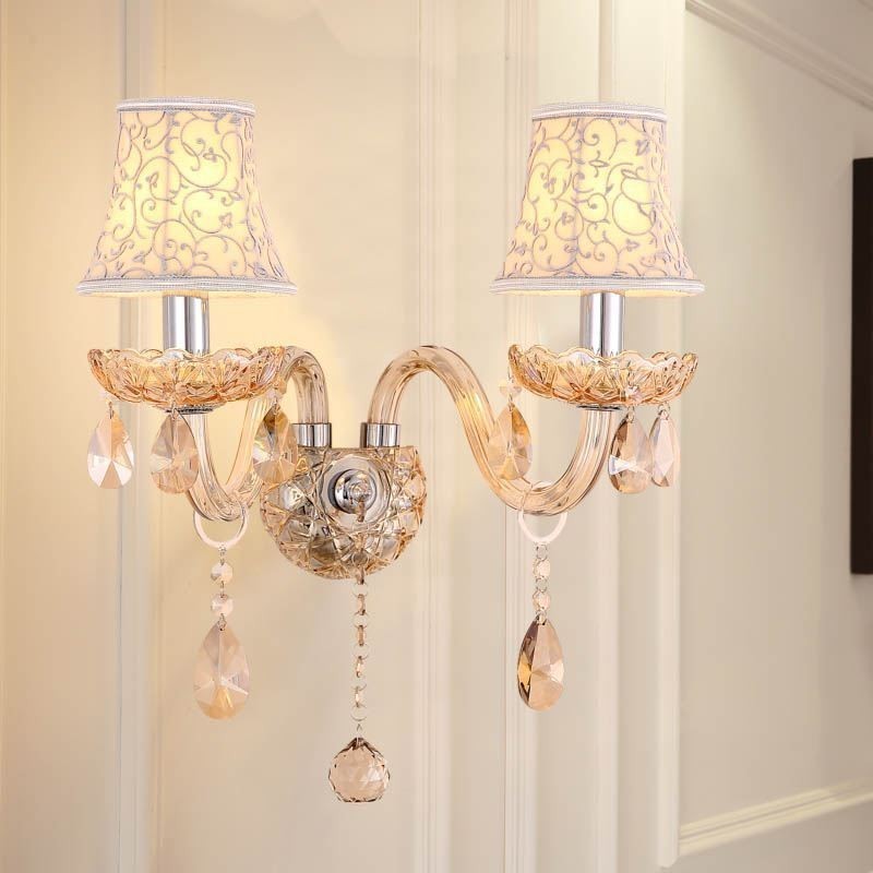 Elegant Crystal Sconce European Style Wall Light Aisle