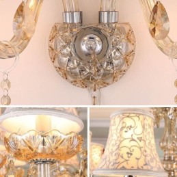 Elegant Crystal Sconce European Style Wall Light Aisle