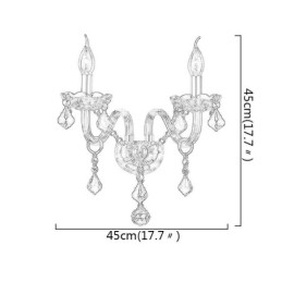 European Crystal Sconce Elegant Two Light Wall Light Stairs