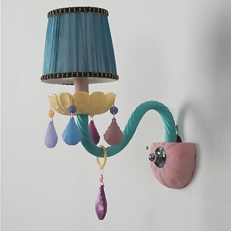 European Crystal Sconce Macaron Colourful Wall Light